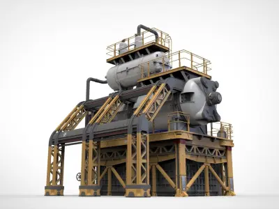 sci-fi storage tank 3 3D model