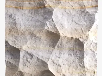 410-RockPanel sandstone wall art 3D model