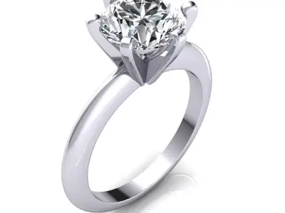 Vintage Solitaire Ring 3d Model Print  3D print model