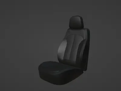 Car Seat Low-poly 3D model get