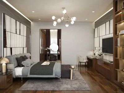 Modern Contemporer Bedroom 3D model