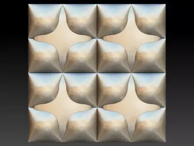 3D WALLPANEL 600MM x 600MM 3D model