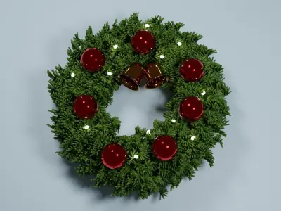Christmas wreath 3D model 3D model