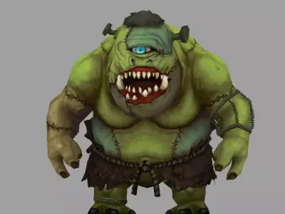 beast man Low-poly 3D model