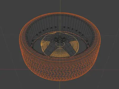 Veilside Style Racing Wheel Low-poly 3D model