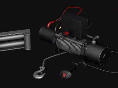 Electric car winch 3D model