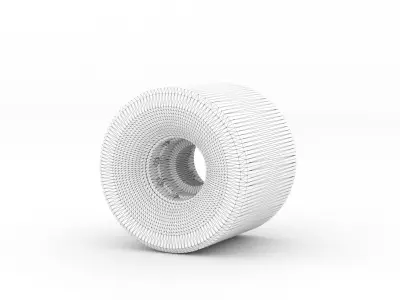 Longboard wheel 62x52 3D print model