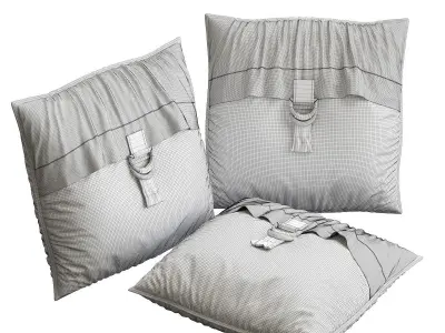 Simple Decorative Pillow topology 3d model Low-poly 3D model