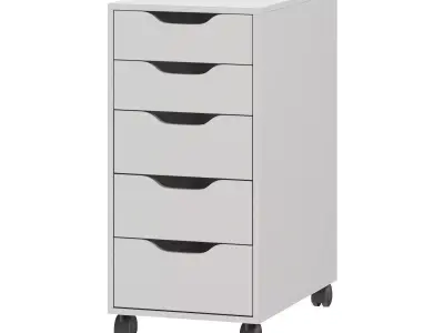 IKEA Alex Drawer Unit On Casters 3D model
