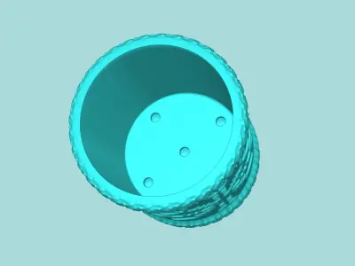 Vase 04 with Plate - Simple Plant Pot - Home Decor 3D print model