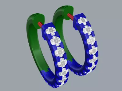 Elegant Brand Jewelry Gold Luxury 3D print model
