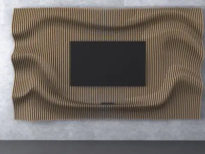 Parametric Wavy Wooden Wall Decor 22 -  CNC files for cutting 3D model