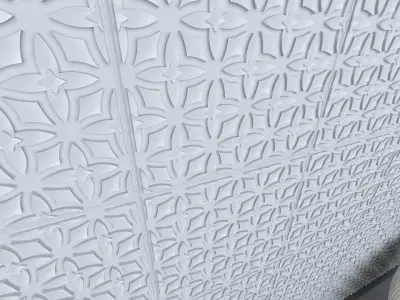 3d wall panel Low-poly 3D model 6