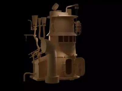 House stylized basemesh cartoon lowpoly Low-poly 3D model