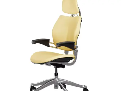 office chair with headrest 3D model