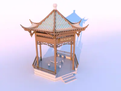 Chinese style pavilion 3D model