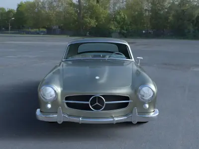 Mercedes 190SL with Interior Hard Top 3D model