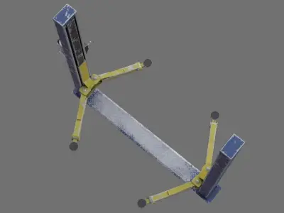 Two Post Lift 1B  Low-poly 3D model