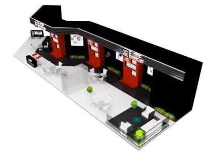  Booth Exhibition Stand a462  3D model