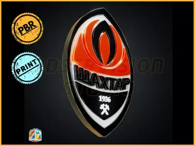 Shaktar Donetsk logo - Cinematic - 3D print 3D model