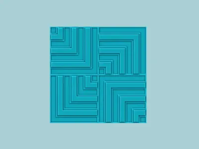 Wall Panel A10 Squares - Interior Design Decoration 3D print model