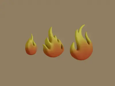 Flame Fire 3D model