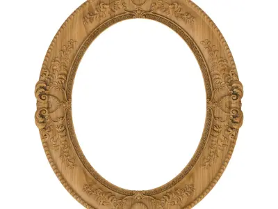 Carved picture frame STL 3D model 103