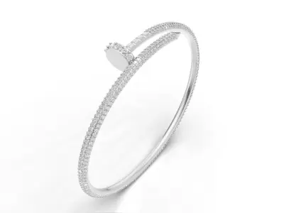 Luxury Nail-Inspired Diamond Bracelet 3D print model