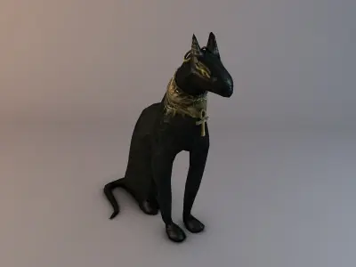 Low Poly Bastet Statue 3D print model