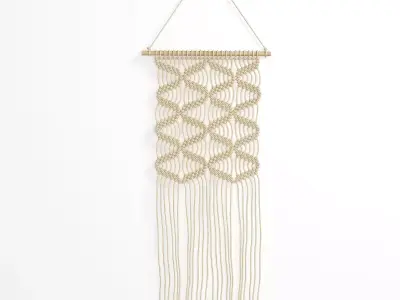 Macrame wall hanging 3D model