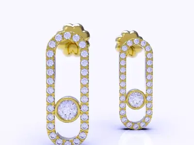 Messika earrings 3D print model