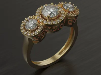 diamond ring Free 3D print model order