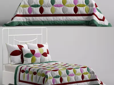 VHC Everly 3 Piece King Luxury bed 3D model