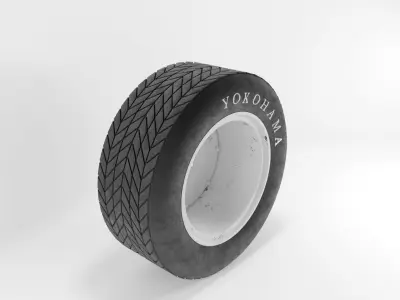 Car Tire 3D model 13
