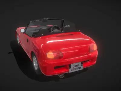 Suzuki Cappuccinno Low-poly 3D model
