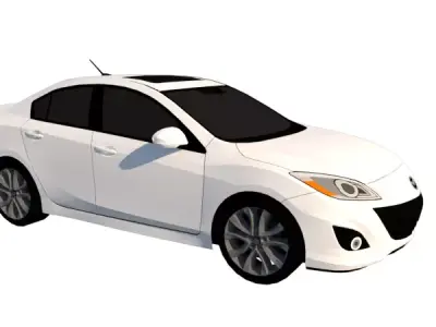 MAZDA 3 1 6 SEDAN 2010 Low-poly 3D model