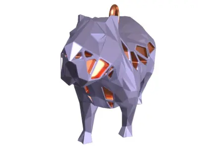 Animal Charm Capybara Pose Pendant 3D print model