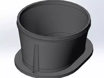 Air Intake Adapter 100mm Hose Connector 3D model