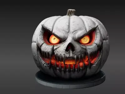 Jack-O -Lantern Pumpkin 3D Model Premium Halloween Decor 3D print model
