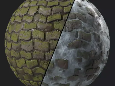 Pavement Materials 37- Paving By Snow and Mud Seamless Texture