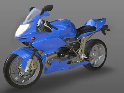Sports Bike Latest 3D Model New Concept  Low-poly 3D model