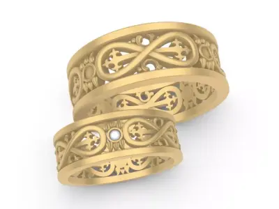 infinity rings 3D print model