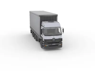 Mercedes-Benz Axor 3228 Cargo Truck HQ Model Low-poly 3D model