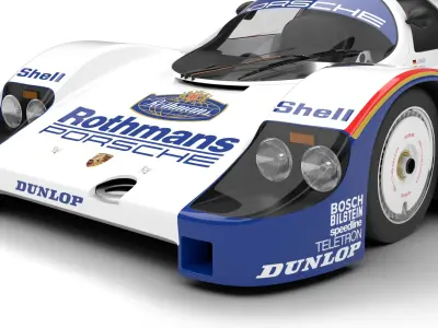 Porsche 956 Group C 1982 Rothmans Racing 3d model  3D model
