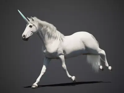 Unicorn animated 3D model