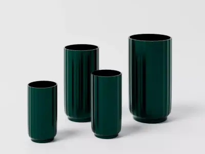 Modern Decorative Vase Set High-Quality 3D Model 3D model
