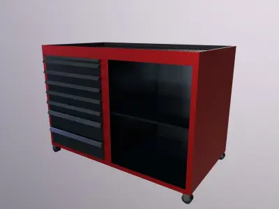tool cabinet Low-poly 3D model