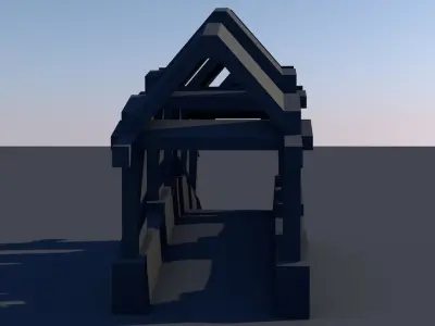Simple Bridge  Low-poly 3D model