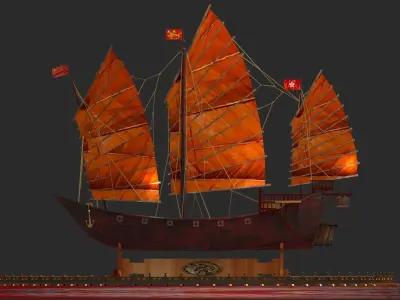 Chinese junk ship   3D model