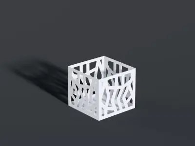 Square exterior flowerpot  Free 3D model